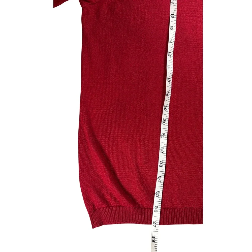 Banana Republic Mens Red Silk Cashmere‎ Blend V-Neck Sweater Size M